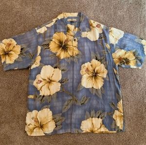 Tommy Bahama Floral Hawaiian Button Front Shirt